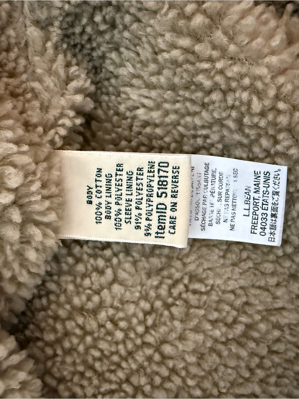 Vintage L.L. Bean Maroon Sherpa-Lined Barn Jacket - Picture 11 of 12
